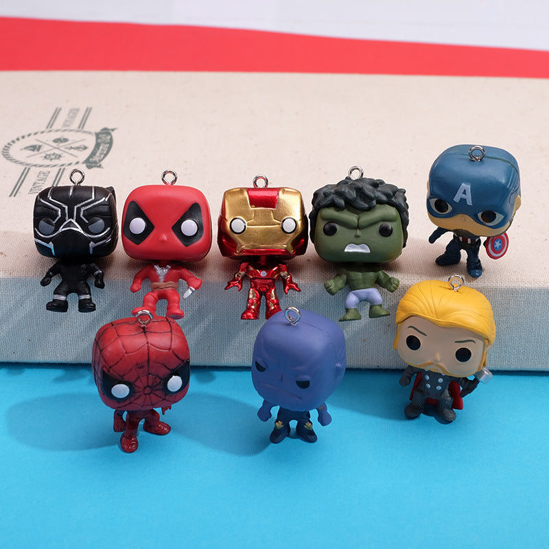 Creative Marvel Q-Version Hero Figurines DIY Decor