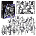 Monster Fantasy Creature Mini Action Figure Playset - 98pcs Toy Miniatures w 14 Unique Designs - Dragons Wizards Orcs & More- XL 1/32 Scale Compatible with Dungeons and Dragons and Other RPG Games