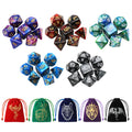 Grajar 35Pcs DND Dice Set with 5 Colorful Animal Patterned Dice Pouches Polyhedral Dice Sets for Dungeons and Dragons D&D TTRPG MTG Table Role Playing Games