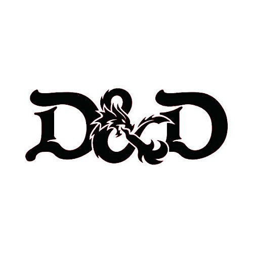 Dungeons and Dragons Black Decal Vinyl Sticker|Cars Trucks Vans Walls Laptop| Black |7.5 x 3 in|LLI668