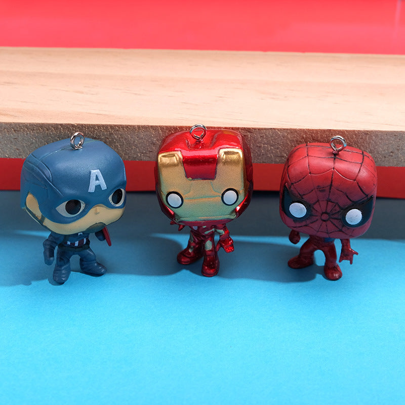 Creative Marvel Q-Version Hero Figurines DIY Decor