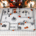 Dungeon Walls 40pcs 28mm Miniature RPG Terrain Modular System DND Terrain Building Accessories for Tabletop RPG Role Playing Scenes Gift of Christmas Halloween for DM (Expansion Pack 1)