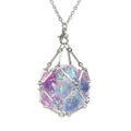 PJOY DND Necklace Empty Dice Cage for D20 Dice D&D Dungeons and Dragons Gamers DND Gifts-Silver