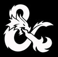 Dungeons and Dragons and White Decal Vinyl Sticker|Cars Trucks Vans Walls Laptop| White |5.5 x 5.5 in|LLI589