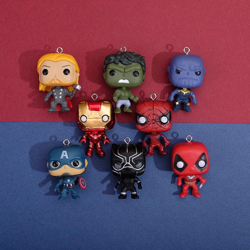 Creative Marvel Q-Version Hero Figurines DIY Decor