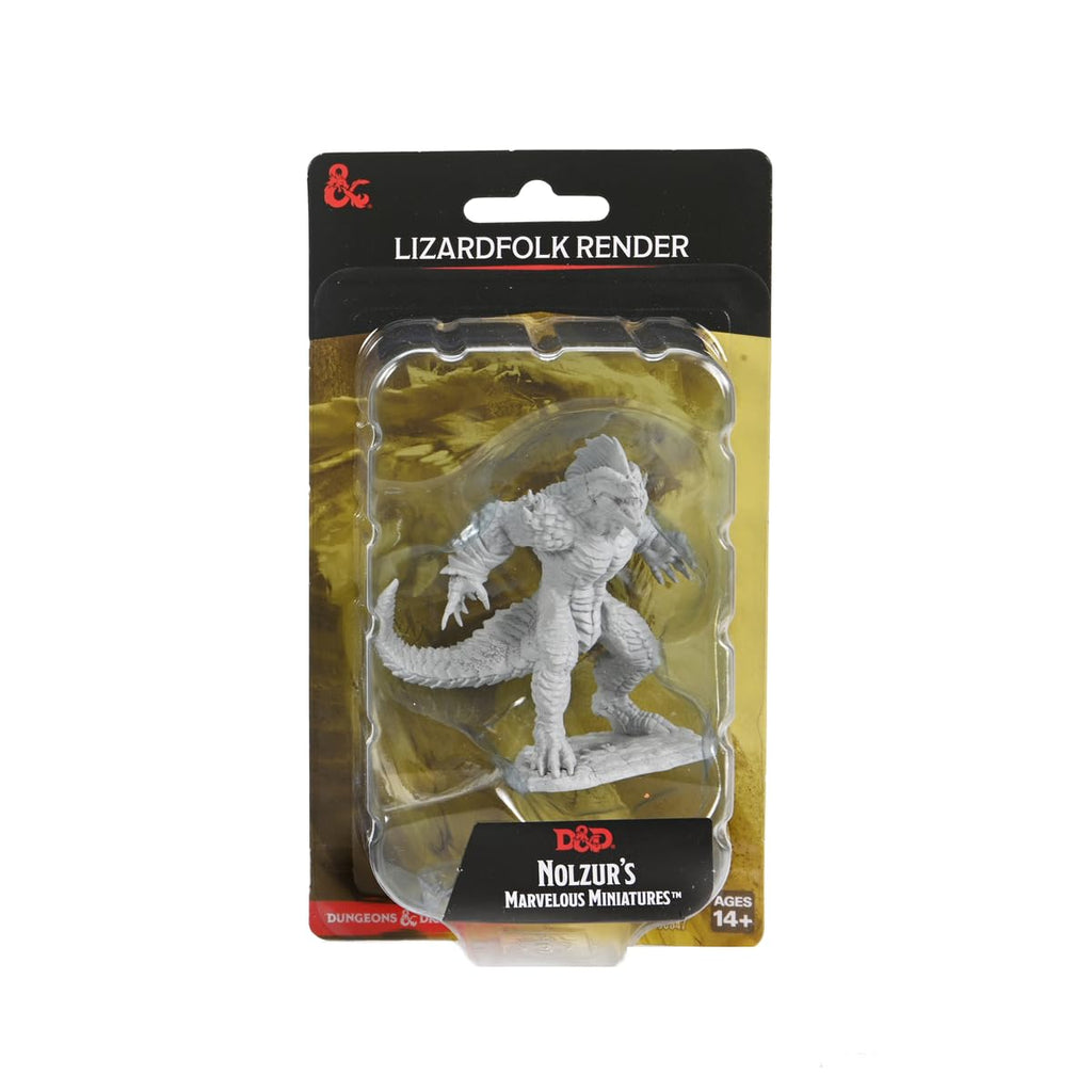 D&D Nolzurs Marvelous Miniatures: Lizardfolk Render | WizKids Unpainted Dungeons and Dragons Miniatures