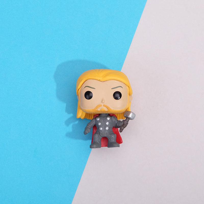 Creative Marvel Q-Version Hero Figurines DIY Decor