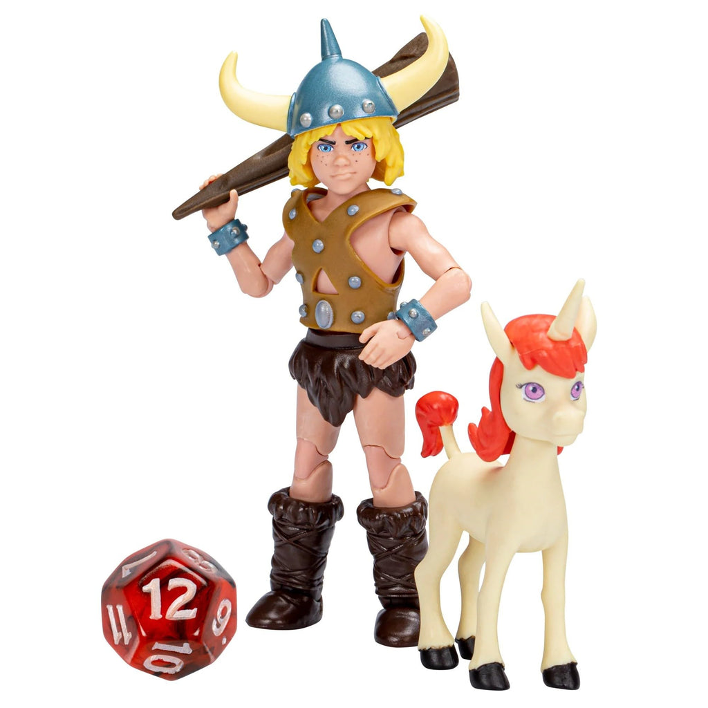 Dungeons & Dragons Cartoon Classics 6-Inch-Scale Bobby & Uni 2-Pack Action Figures D&D 80s Cartoon Includes d12 from Exclusive D&D Dice Set